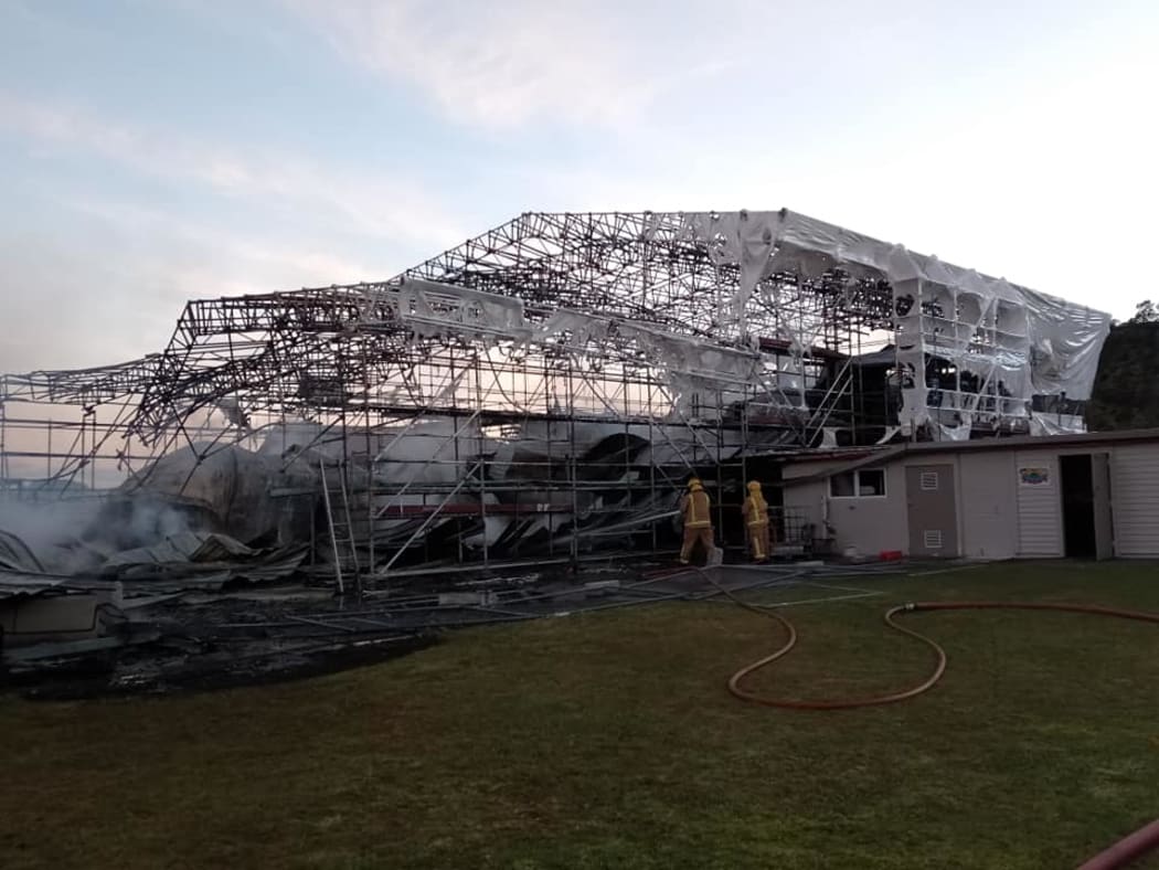 The aftermath of the fire.