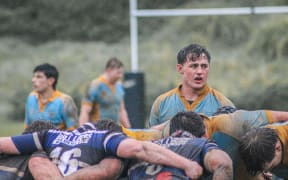 Jayden Broome on the rugby field.