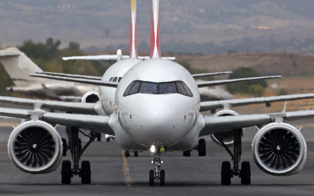An Iberia Airbus A320-251N prepares for takeoff in Madrid, Spain, on 12 October, 2025.