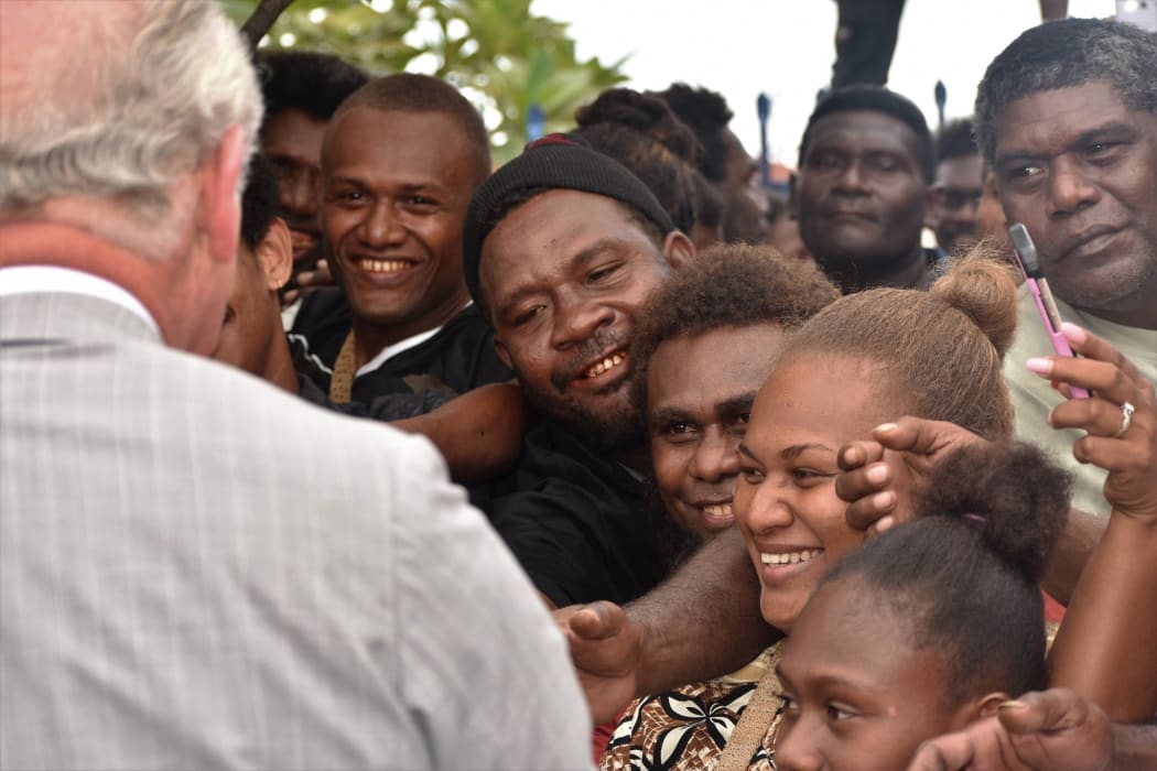 Solomon Islanders turned out in the hundreds to see the Prince of Wales.