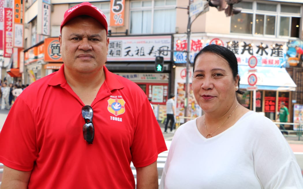 Palei Takai and his wife Lusila in Japan.