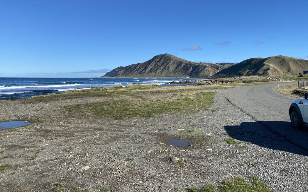 The coastal road near Dan Riddiford's Te Awaiti station.