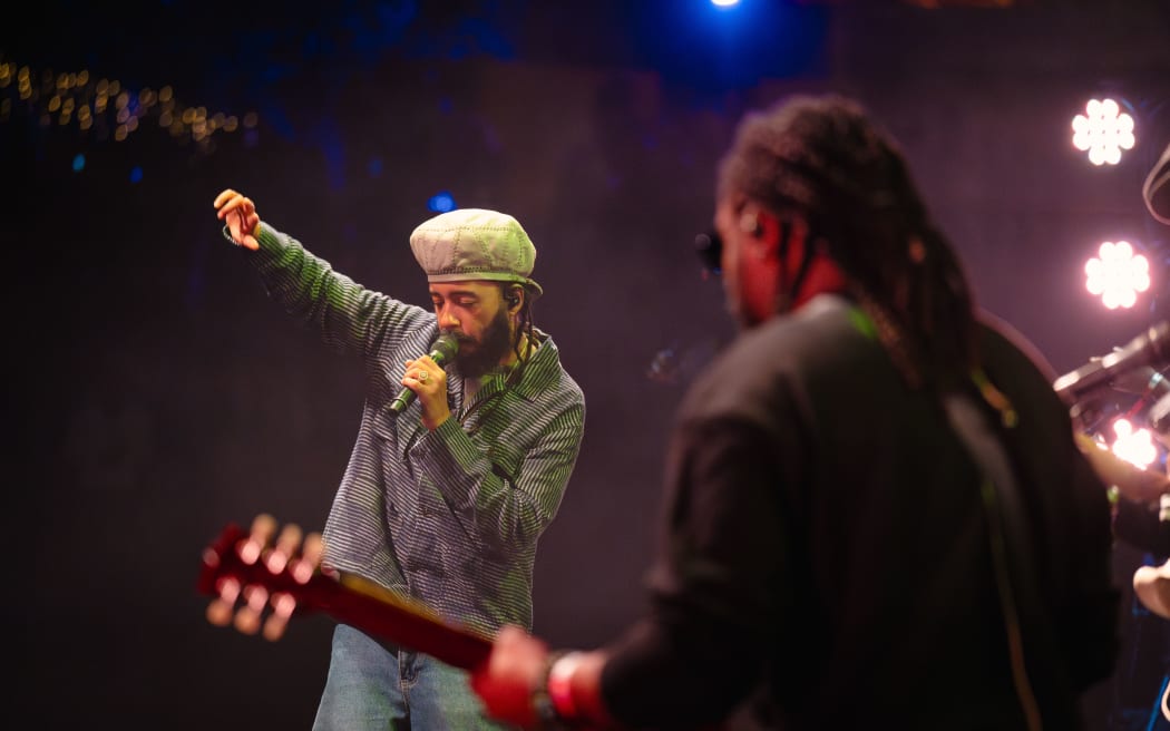 Jamaican singer Protoje + The Indiggnation performing at WOMAD 2025, New Plymouth.