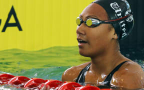 Gabrielle Fa’amausili at the NZ Open swimming champs.