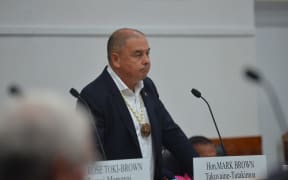 Prime Minister Mark Brown in Parliament on February 24, 2025.
