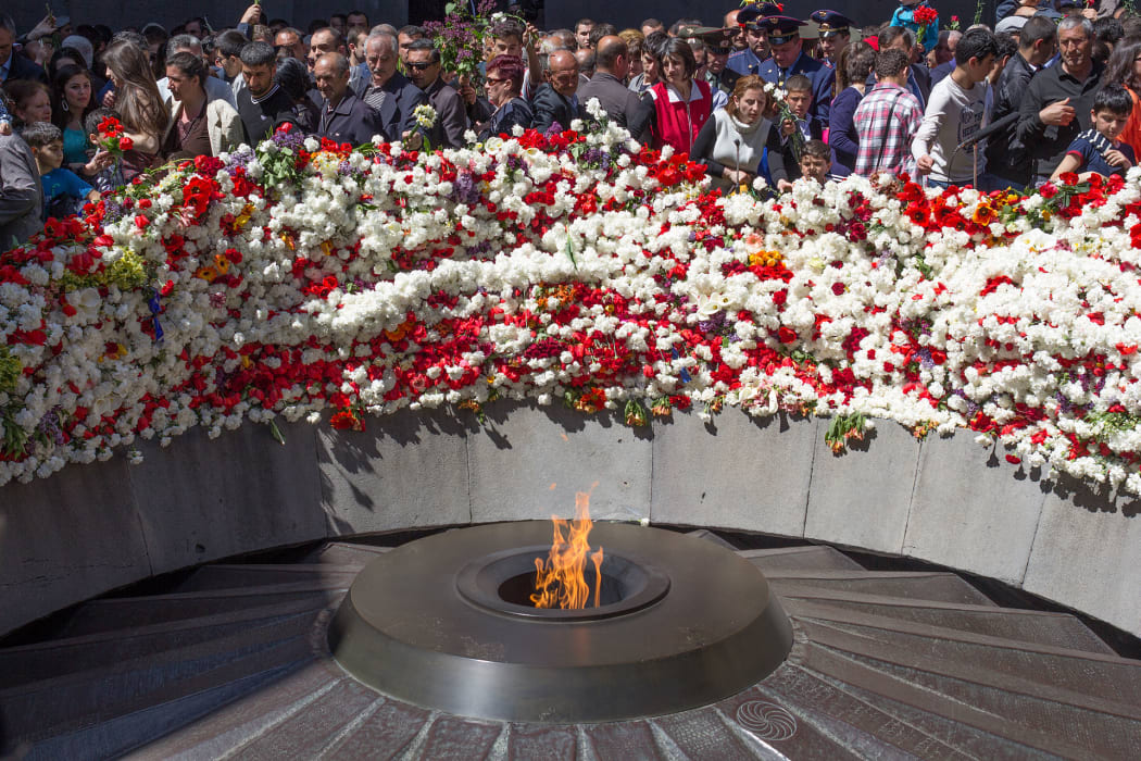 Thousands of Armenian mourners gather every year on 24 April at the Armenian Genocide memorial complex. (File photo: 2014).