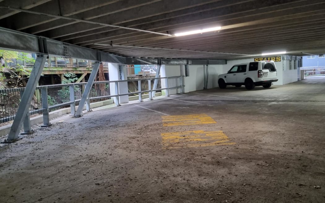 A car park in downtown New Plymouth.