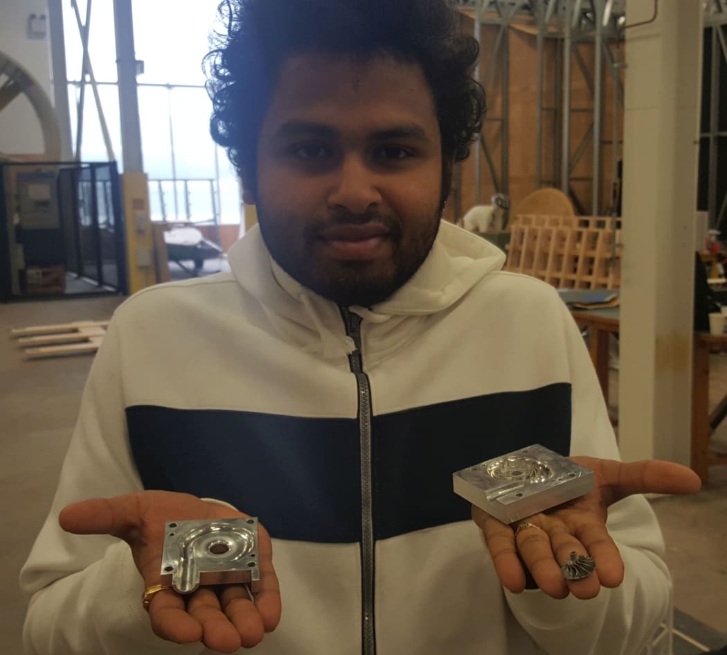 Rohann DSouza believes his ultra micro-scale gas turbine will in future be used as a power source instead of batteries to charge everything from electric bicycles to laptops.