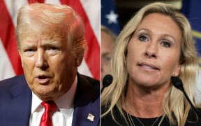 US President Donald Trump and US Congresswoman Marjorie Taylor Greene.