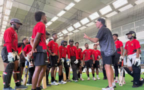 PNG Under-19 Garamuts team in Brisbane. Photo: Cricket PNG