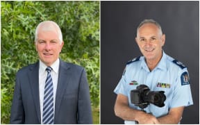 Former detective inspector Craig Hamilton (left) and senior sergeant Karl Wilson (right) have been honoured for their services to the New Zealand Police.