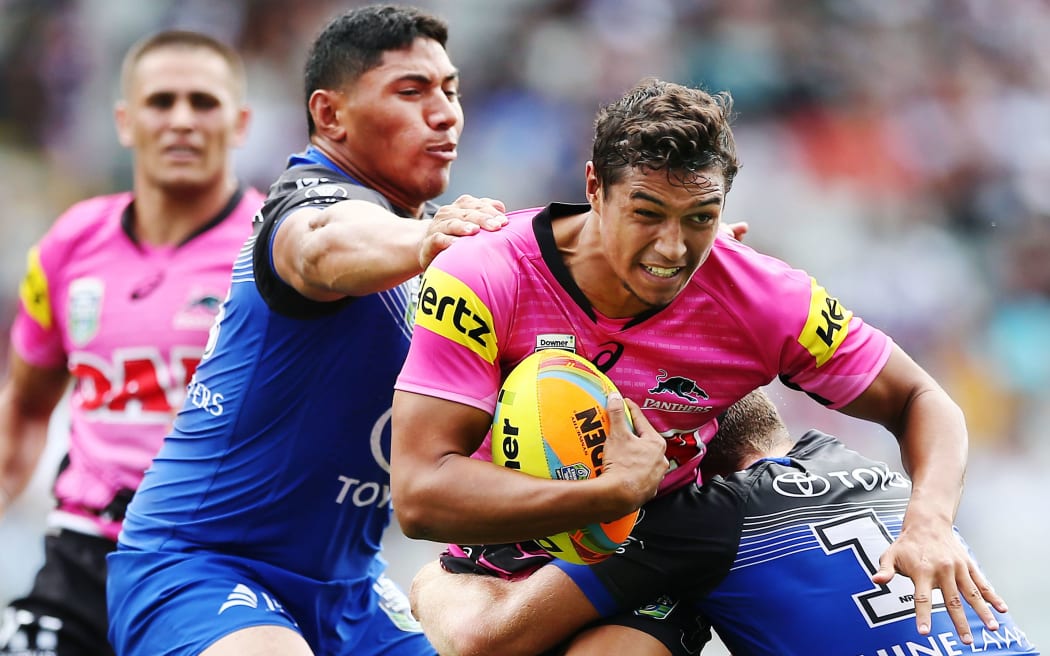 Te Maire Martin in action for Penrith at the Auckland Nines.
