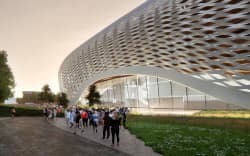 An artist’s impression of a new Christchurch stadium.