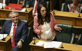 Jacinda Ardern speaks after the 2018 Budget is released.