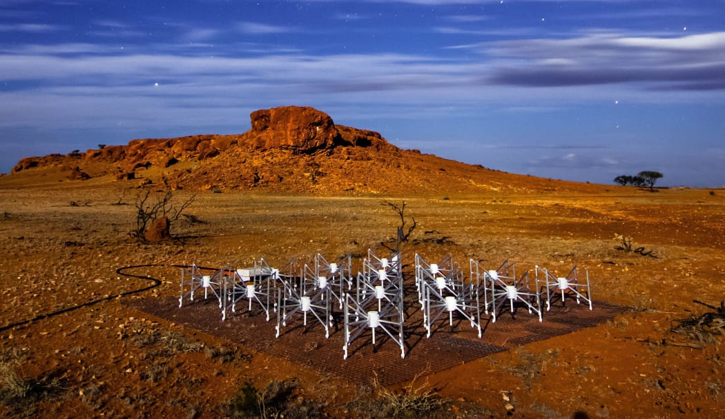Part of the Murchison Widefield Array, a low-frequency radio telescope operated by the International Centre for Radio Astronomy Research at the remote Outback site in Australia, part of the ambitious Square Kilometre Array project - AFP PHOTO / ICRAR