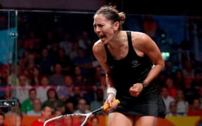 Joelle King of New Zealand at the Birmingham Commonwealth Games.