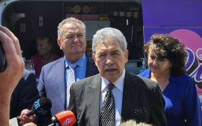 NZ First leader Winston Peters speaks at Rātana.