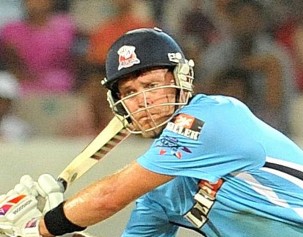 Lou Vincent playing for the Auckland Aces in India in 2011.