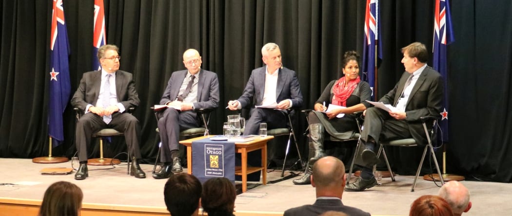 Professor David B. MacDonald, Professor Tony Ballantyne, Guyon Espiner, Dr Marcelle Dawson, Professor Robert Patman.