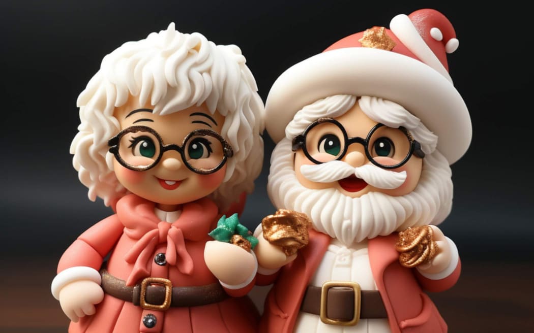 Santa and Mrs Clause figurines