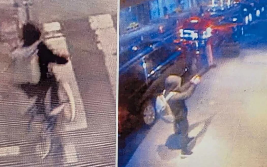 Two photos released by NYPD show the unidentified shooter of UnitedHealthcare CEO Brian Thompson. One photo shows the suspect before he fatally wounded the 50-year-old man, according to police. The other photo shows the gunman fleeing near the scene on a bicycle. NYPD