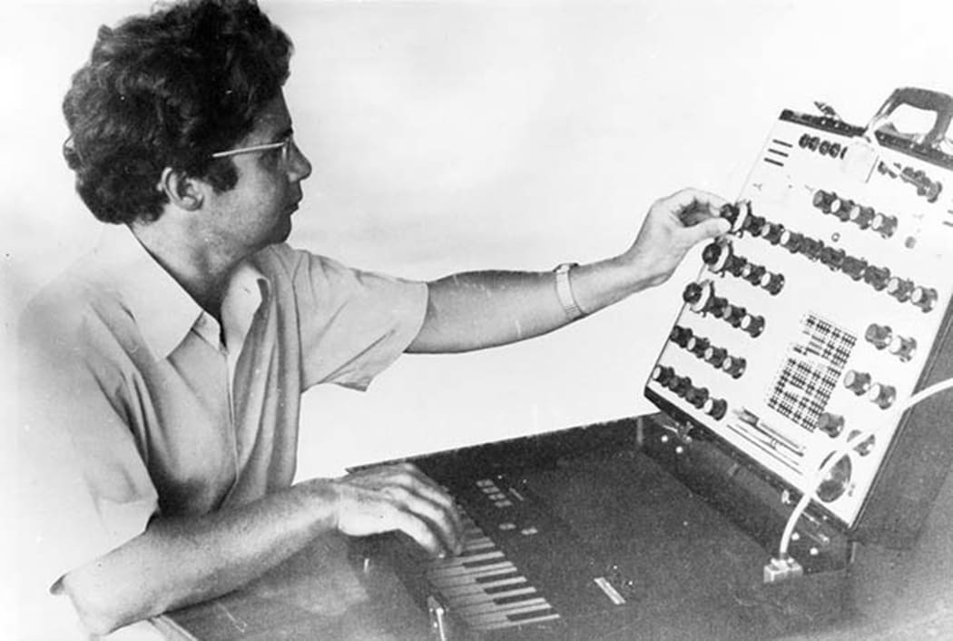 John Rimmer composing electronic music, mid 1970s