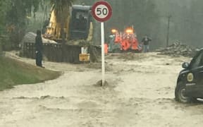 Flooding forced the evacuation of at least 6 houses.