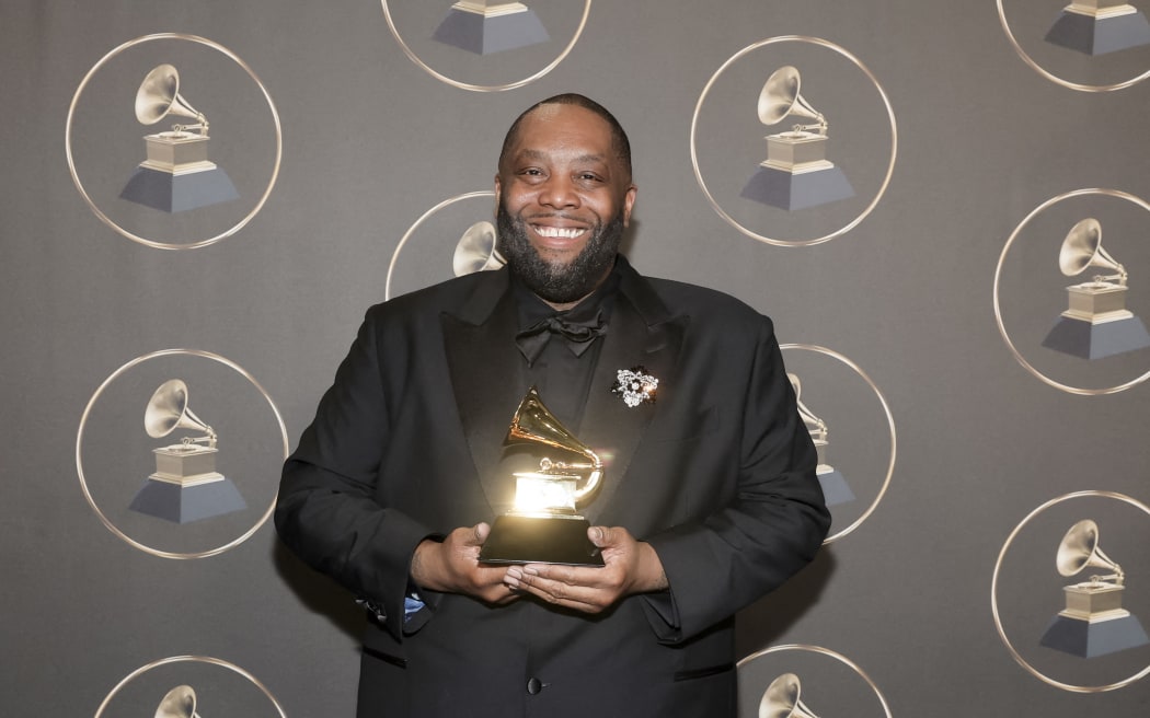 LOS ANGELES, CALIFORNIA - FEBRUARY 04: Killer Mike, winner of the "Best Rap Performance" award for "Scientists & Engineers" attends the 66th GRAMMY Awards at Peacock Theater on February 04, 2024 in Los Angeles, California.   Emma McIntyre/Getty Images for The Recording Academy/AFP (Photo by Emma McIntyre / GETTY IMAGES NORTH AMERICA / Getty Images via AFP)