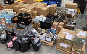 Customs says it has confiscated approximately 80 kilograms of tobacco along with equipment to manufacture cigarettes.