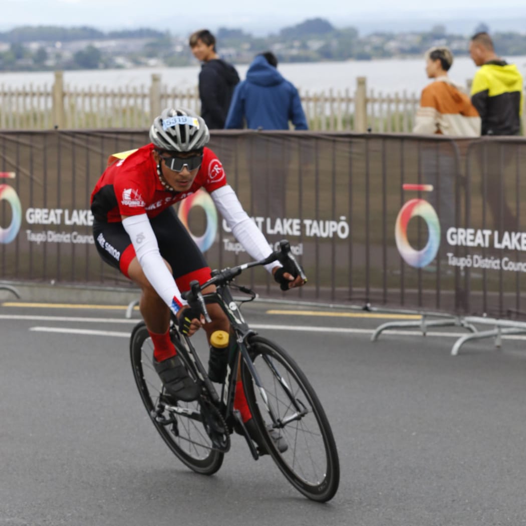 Tyreece Collins, finished second in the Men's Division 55km Length of the Lake Race, with his time of 1 hour and 33min.