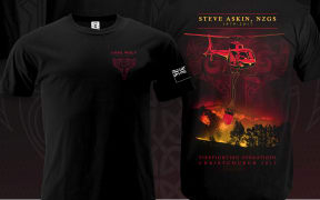 One of the designs for the new tee-shirts honouring chopper crash victim and former SAS soldier Steve Askin.