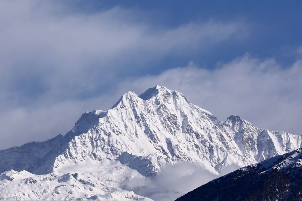 A view of Himalayan range including Trishul, Nanda Devi,Chaukhamba from Chopta Valley during the  Winter Season at Rudrapragya District of Uttarakhand, India.