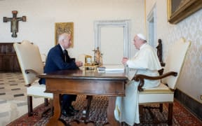 U.S President Joe Biden meets with Pope Francis at the Vatican on Oct 29, 2021 at the sideline of the G20 Summit in Rome.