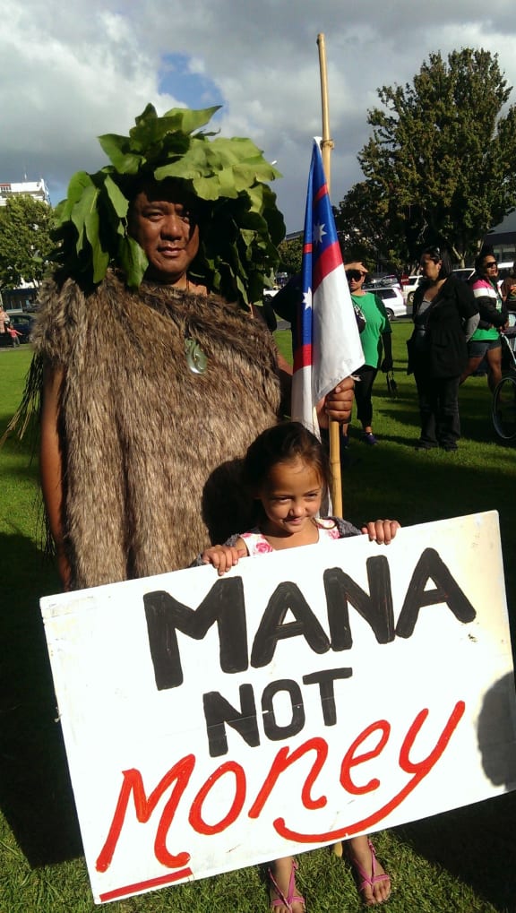 Hapu demonstrators at the Tuhuronuku rally in Whangarei last month.