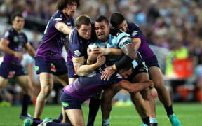 Sharks prop Andrew Fifita during Cronulla's 2016 NRL Grand Final win