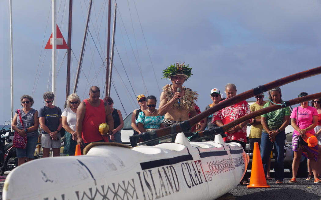 Vaka Eiva outrigger canoe competition.