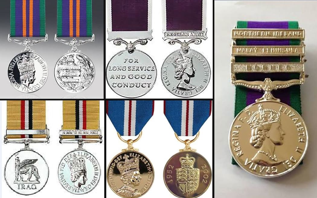Some of the stolen war medals.