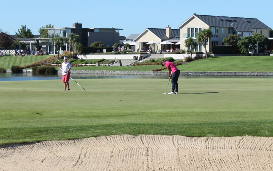 Lydia Ko at the 18th hole