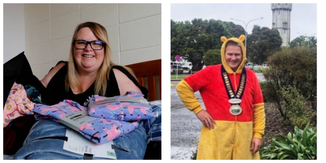 Rochelle Steer (Left); Phil Nixon, South Taranaki Mayor (Right)