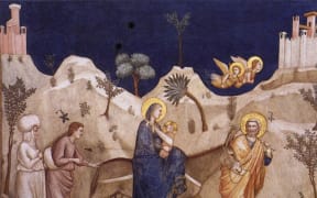The Flight into Egypt by Giotto di Bondone