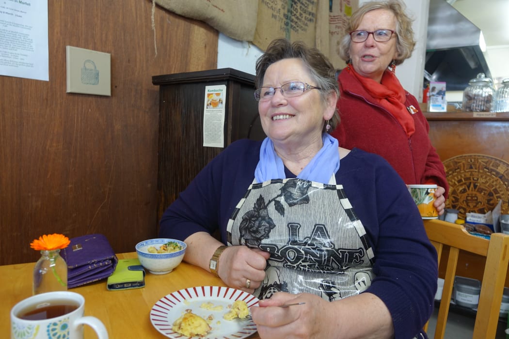 Lorna Fawkner is a volunteer who trains the others in how to bake.