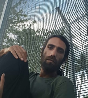 Behrouz Boochani at the Manus Island detention.