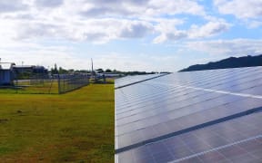 New Zealand Aid funded mini solar farm in the Cook Islands.
