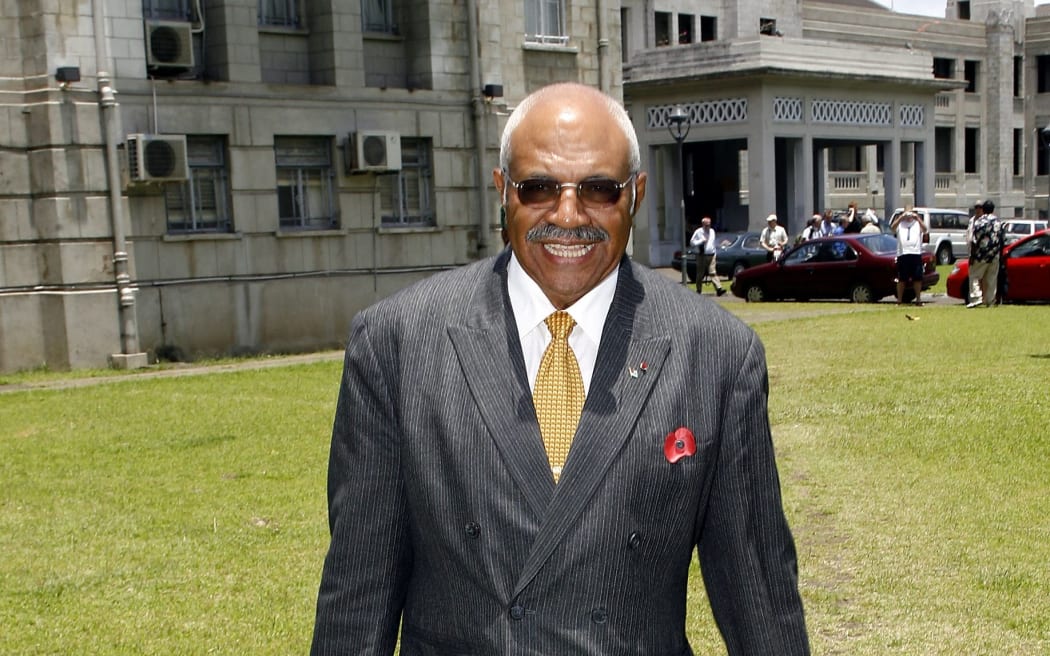 The leader of Fiji's opposition SODELPA party, Sitiveni Rabuka.