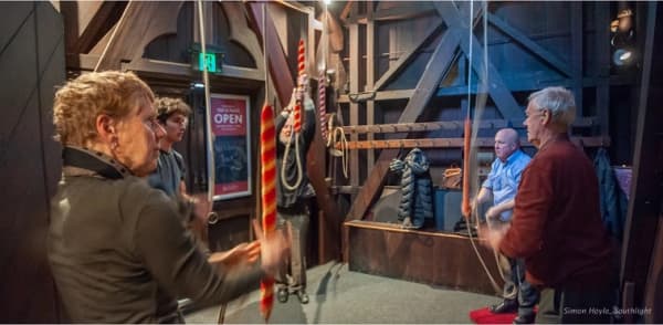 Dylan Thomas (second from left) rings the bells at Wellington's St Paul's Cathedral.