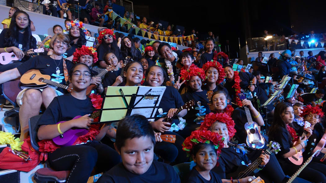 Students from Holy Cross Catholic school in Papatoetoe.