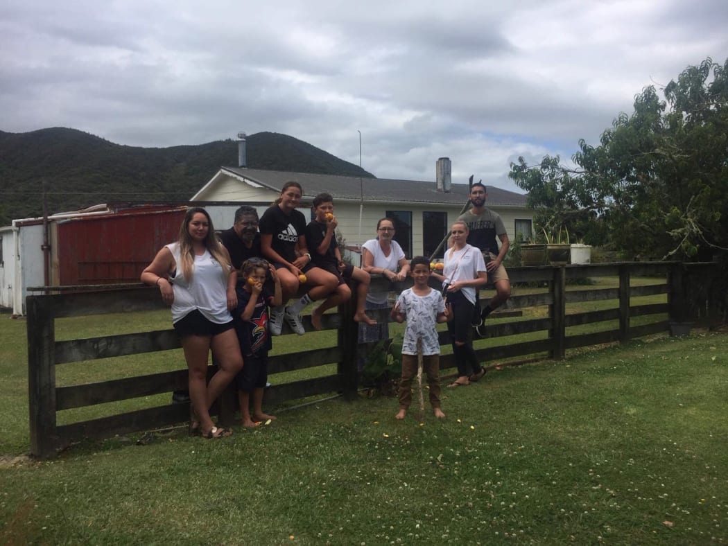 Dr Diana Kopua and Mark Kopua with their whanau at Tikitiki.