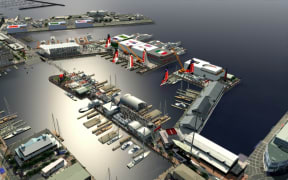 The proposed America's Cup Village around the Wynyard Quarter.