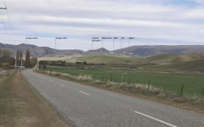A visual simulation released by Santana Minerals showing what the mine would look like from Ardgour Road, Tarras.