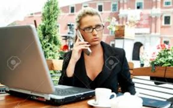 woman working